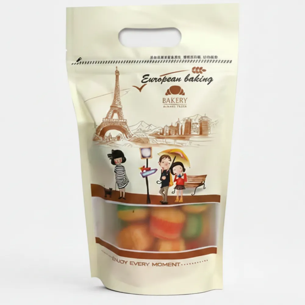 stand up pouch packaging with window