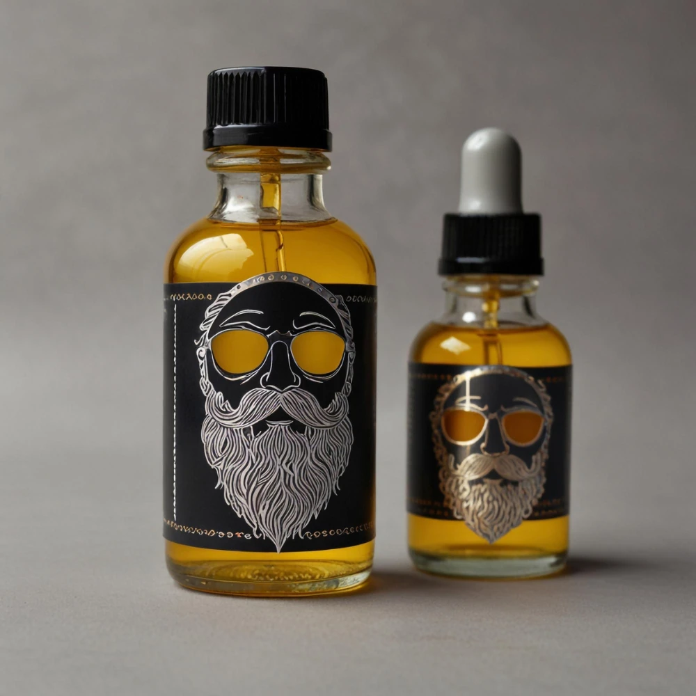 Custom Glass Beard Oil Bottles