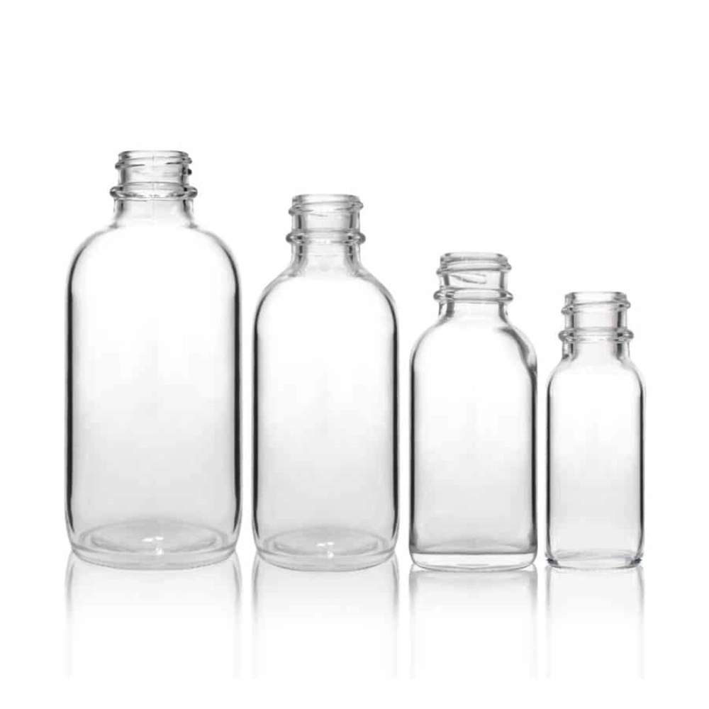 Boston round glass bottles