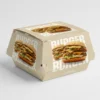 Kraft custom burger boxes with secure clamshell design for fresh and warm burgers
