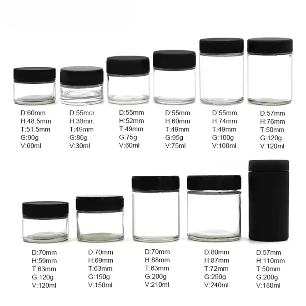 custom cannabis glass jars