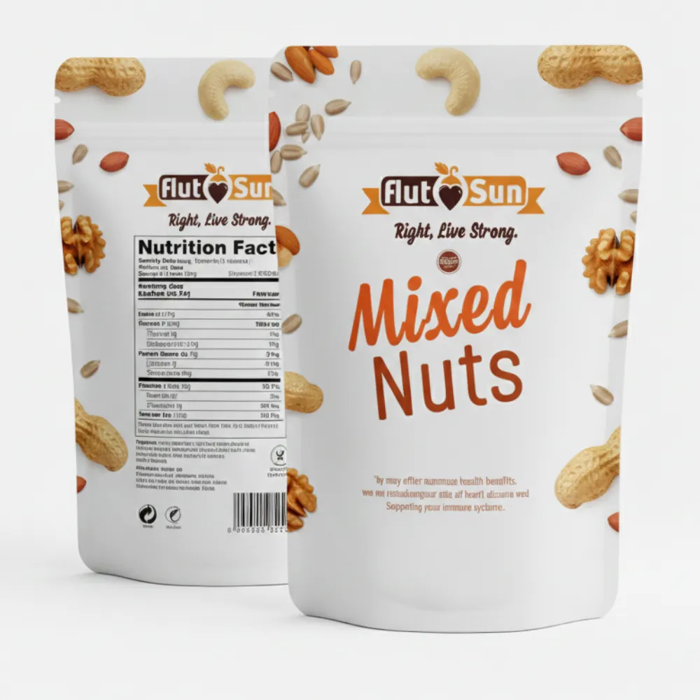 Custom printed stand up pouch packaging with resealable zipper