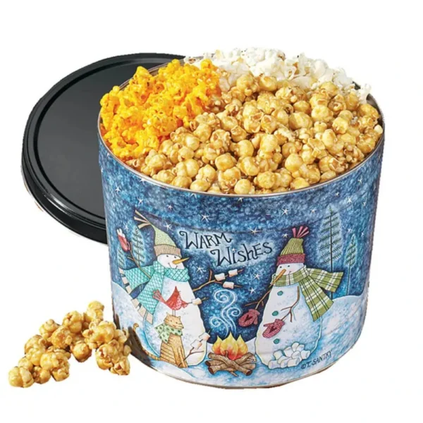 empty popcorn tins