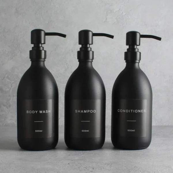 Custom Glass Shampoo Bottles with Pump