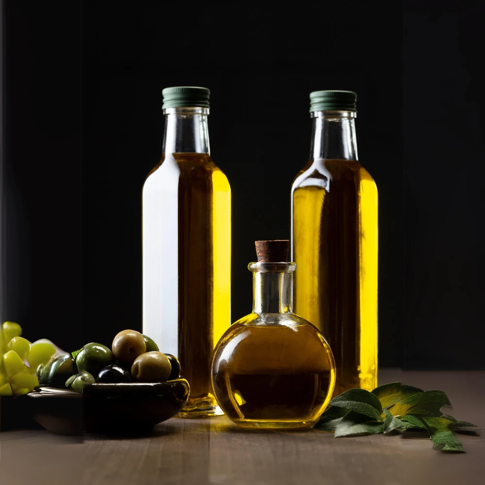 glass olive oil bottles