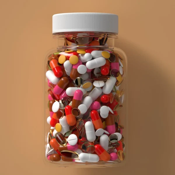 glass pill bottle packaging