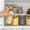 Custom glass storage jars with lids