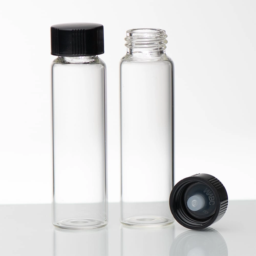 glass vials with caps