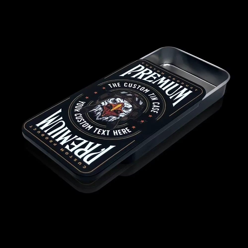 metal slide top tin containers