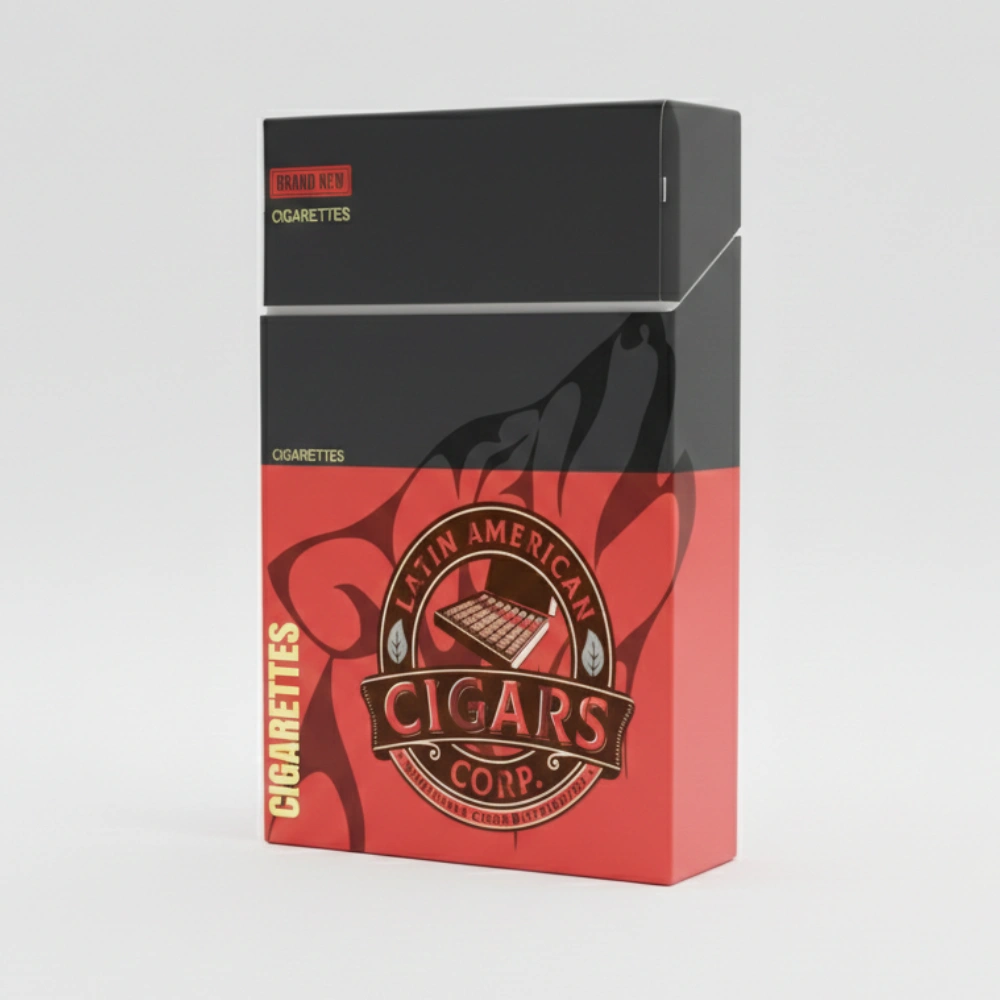 Personalized cigarette pack box for custom branding and promotional use
