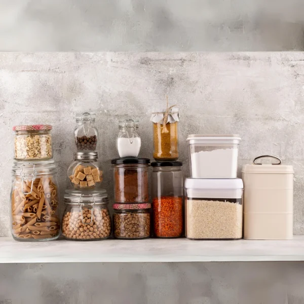 plastic jars for storage