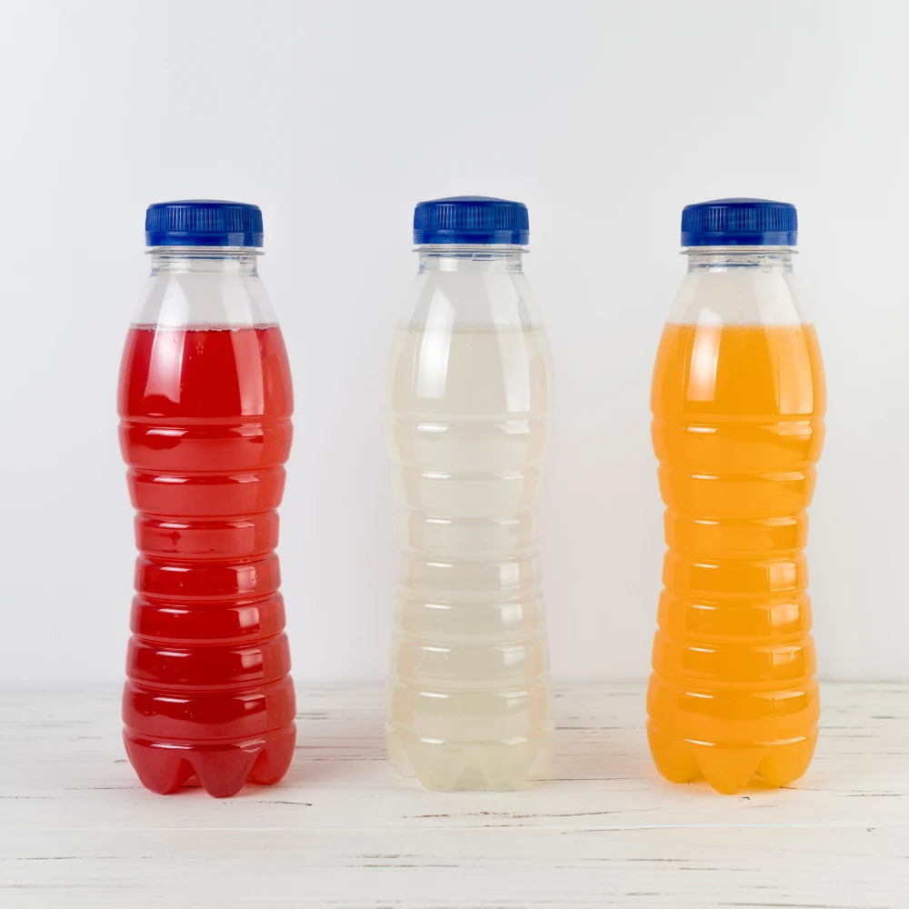 plastic juice bottles with lids