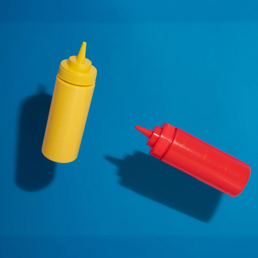 plastic ketchup bottles