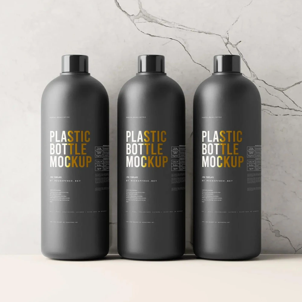 plastic modern round bottles