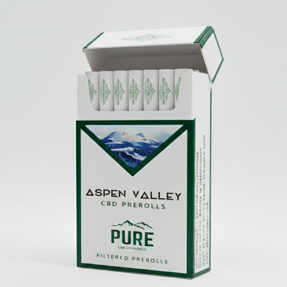 Printed cigarette box with unique custom design for premium packaging