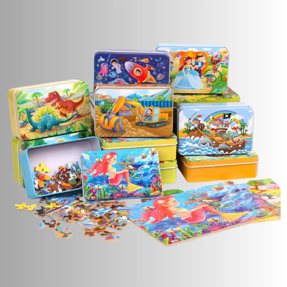 personalized puzzle tin packaging