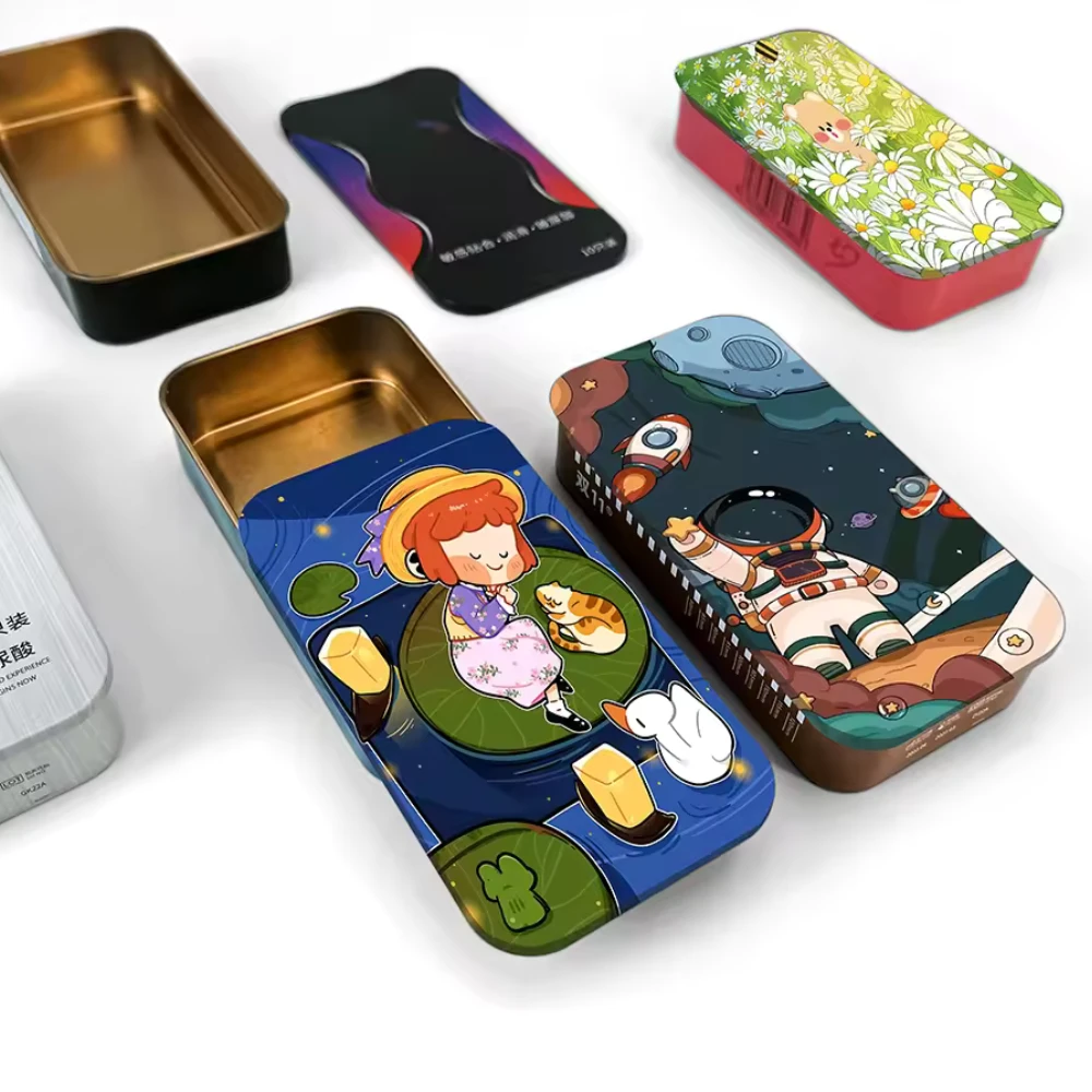 slide top tin containers