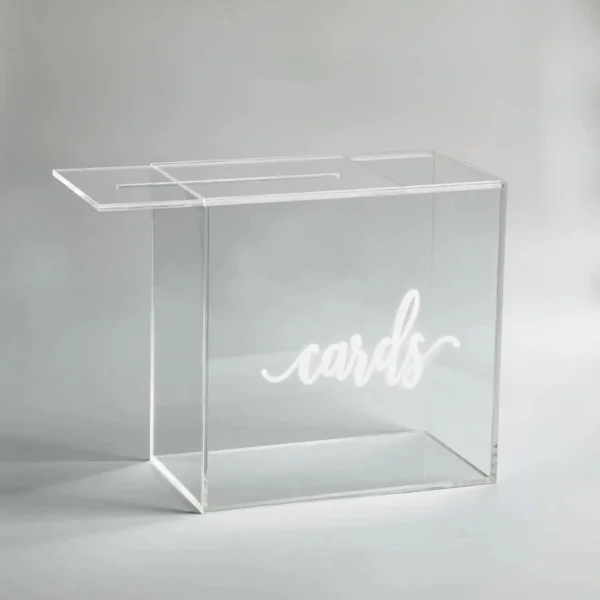 custom acrylic card box with lock