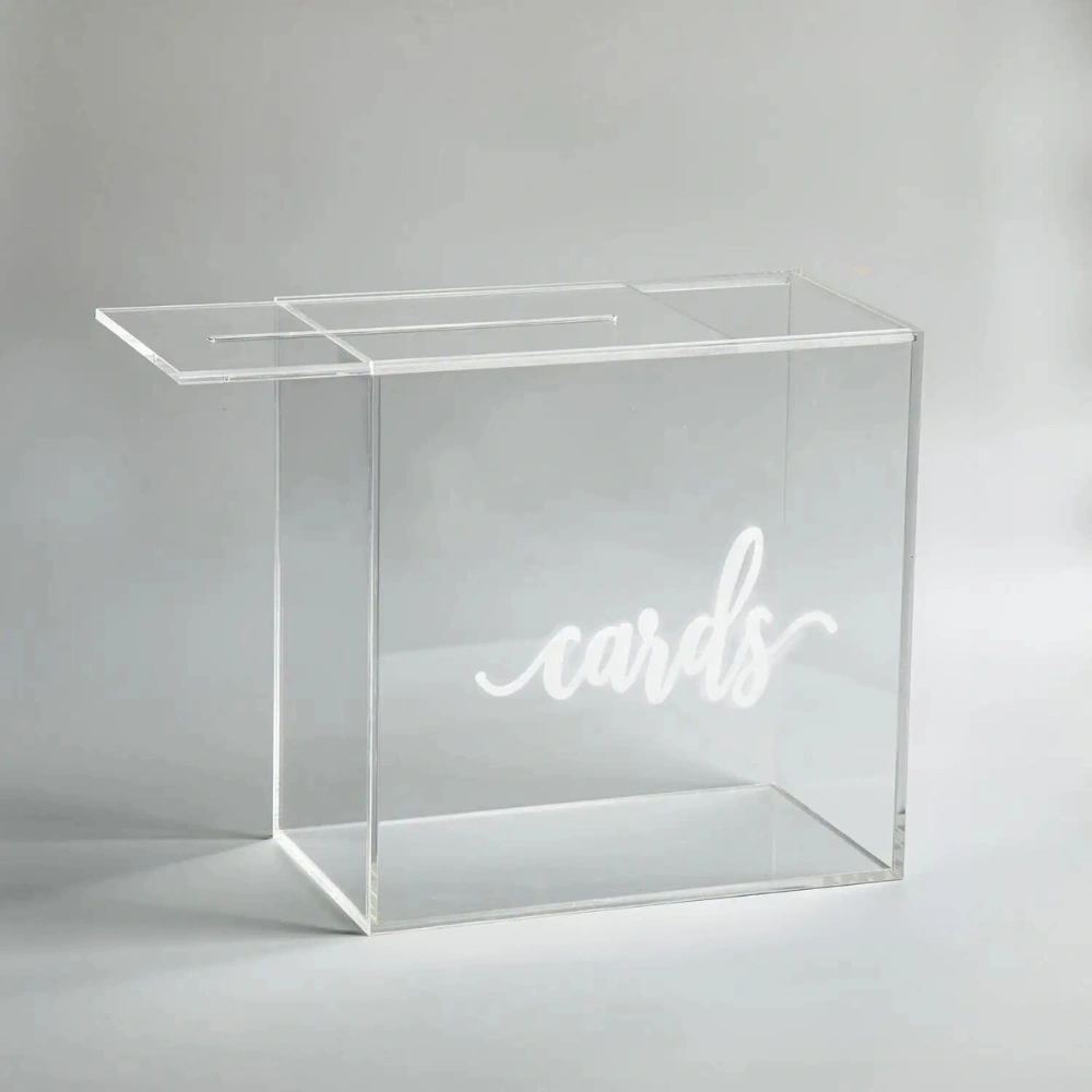 custom acrylic card box with lock