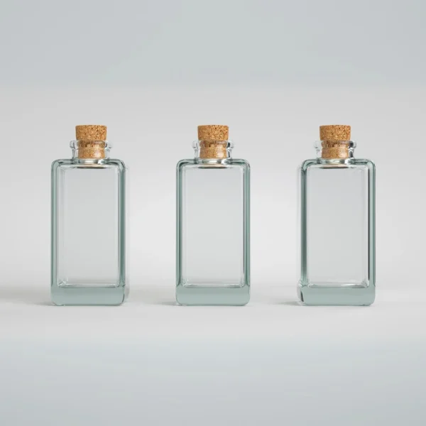 square glass oil bottles