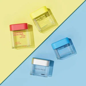 empty square child resistant glass jars